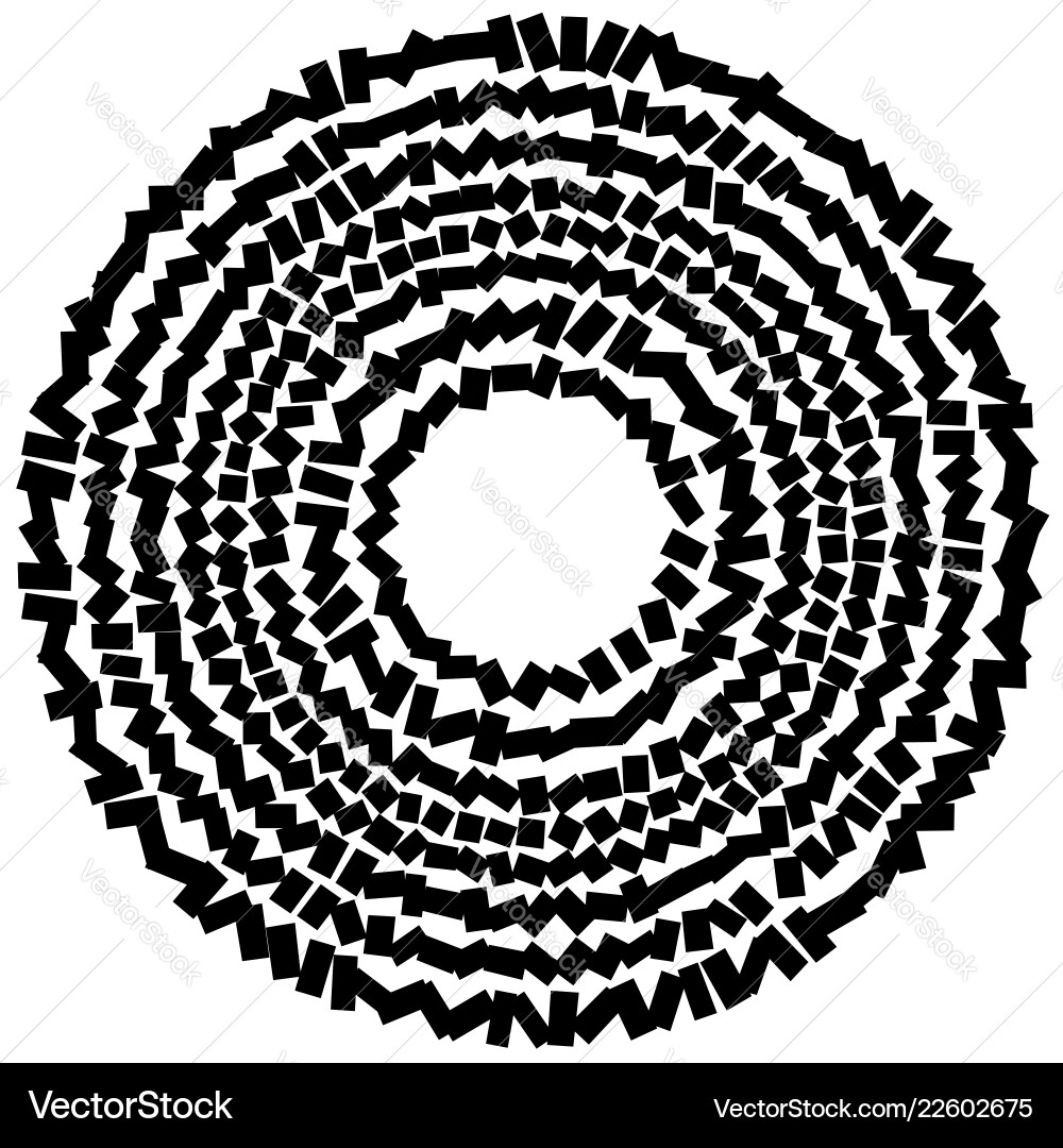 Concentric circle element made of rectangles Concentric circle element made of rectangles vector image