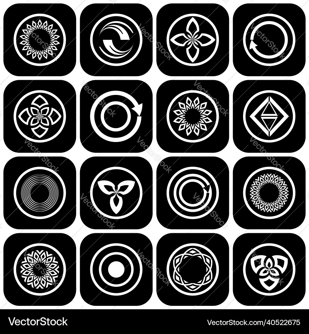 Design elements set vector image