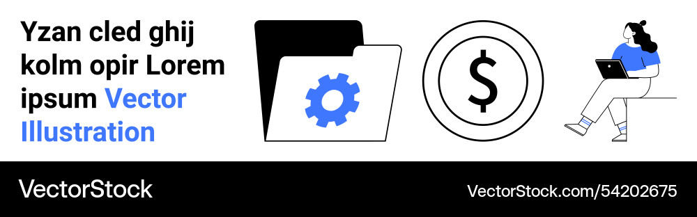 Digital work and organization with file management Digital work and organization with file management Vector Image