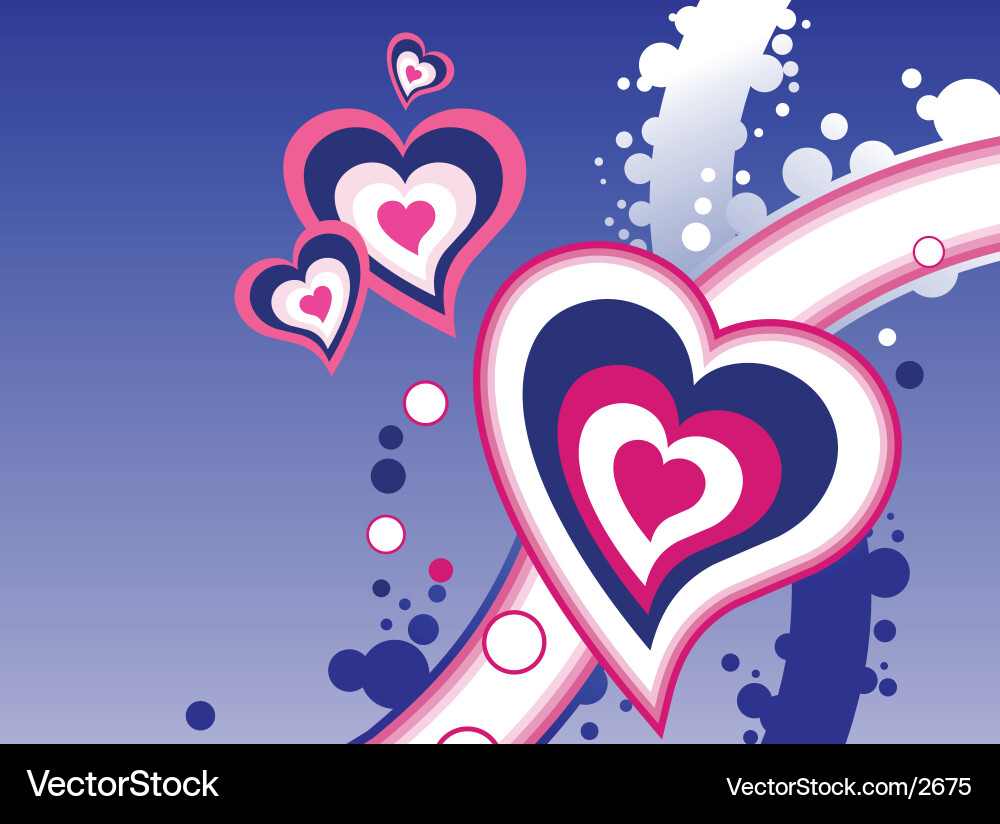Heartbeat Blue Background Vector Image