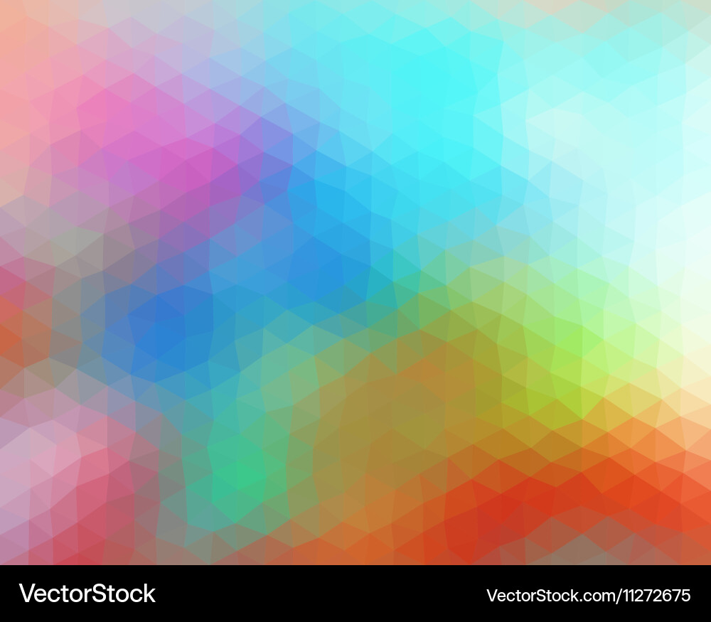 Multicolored polygonal consist of triangles vector image