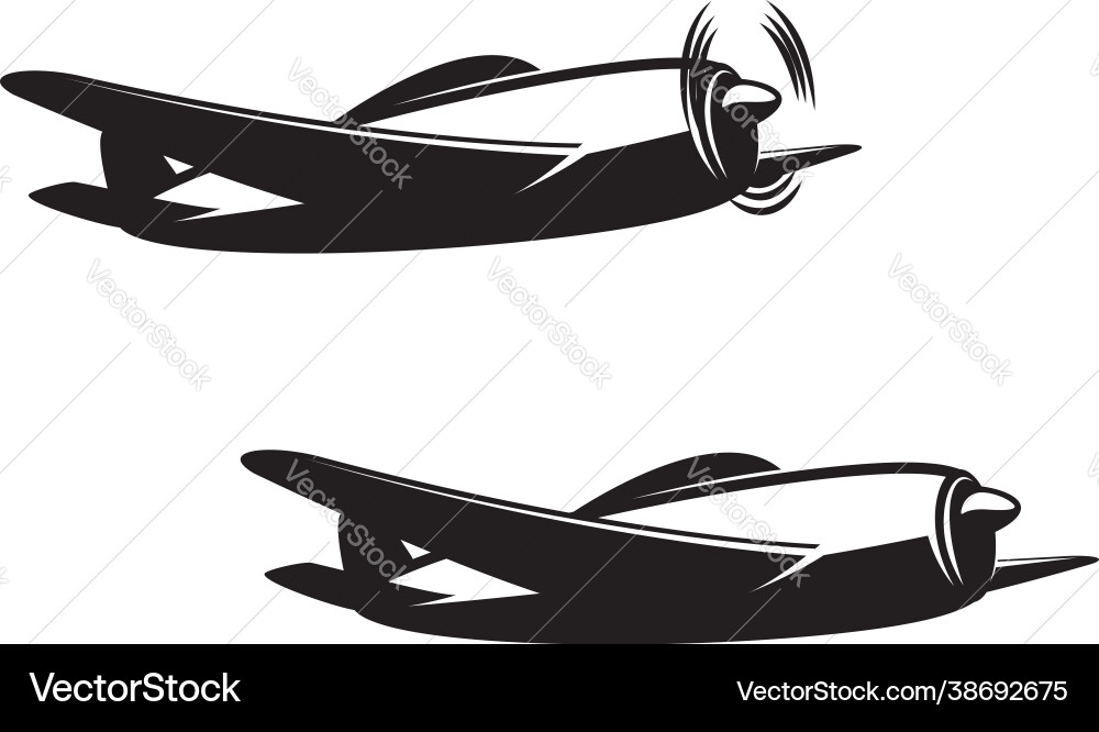 Retro Flugzeug Designelement für Logo-Labelzeichen Retro Flugzeug Designelement für Logo-Labelzeichen vektorbild