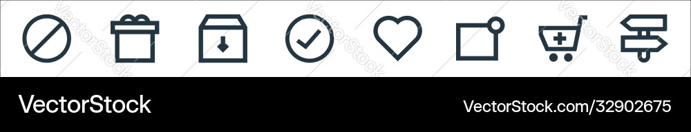 User interface line icons linear set quality User interface line icons linear set quality vector image