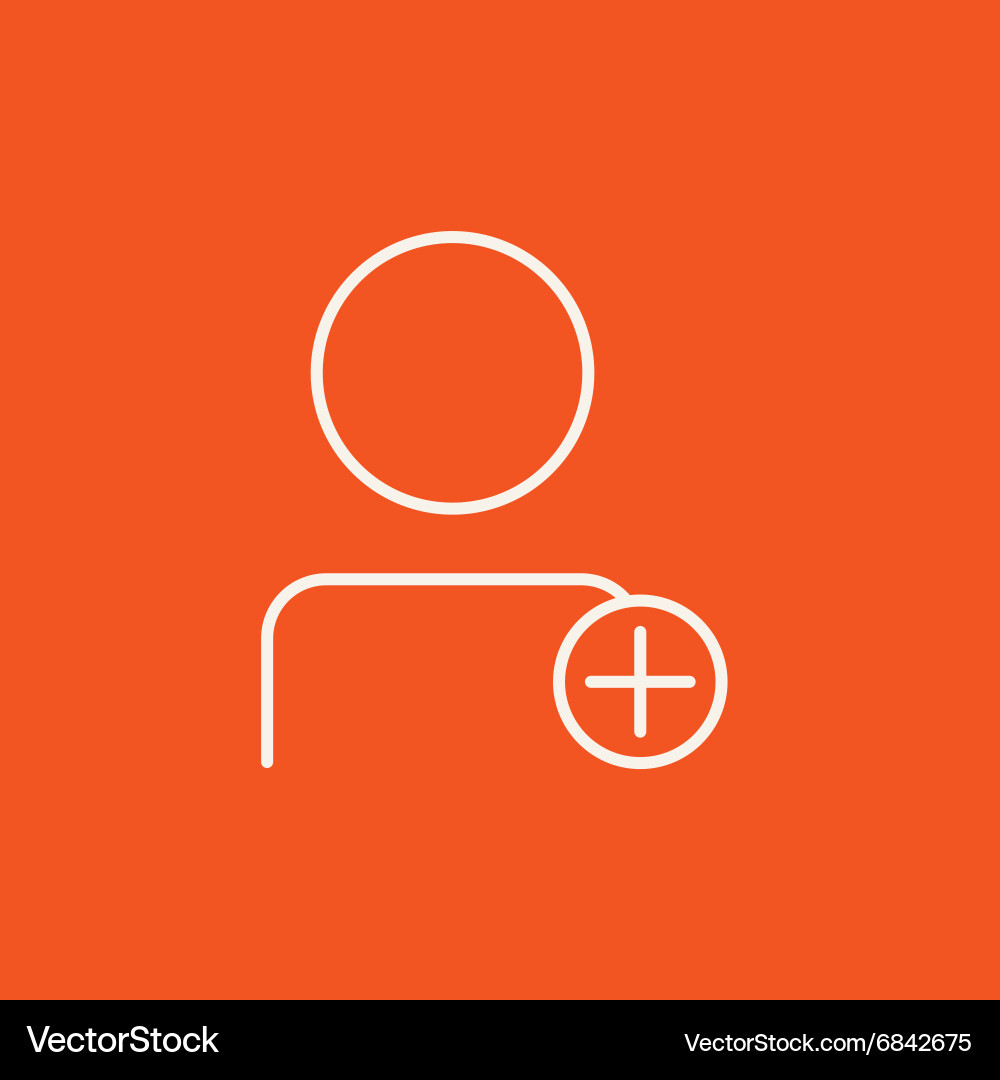 User Plus Icon Profile vector image