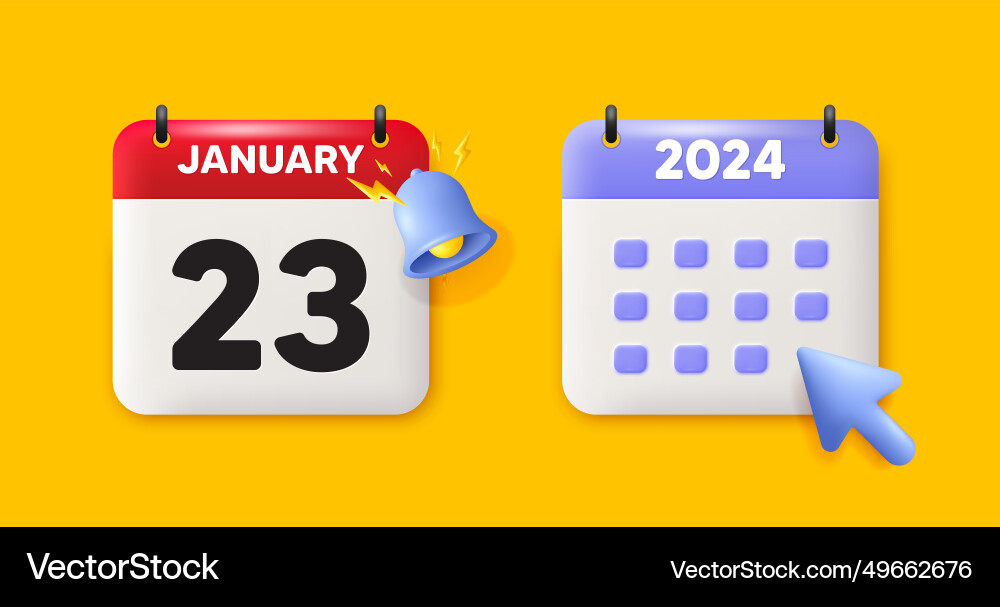 23th day of the month icon event schedule date vector image