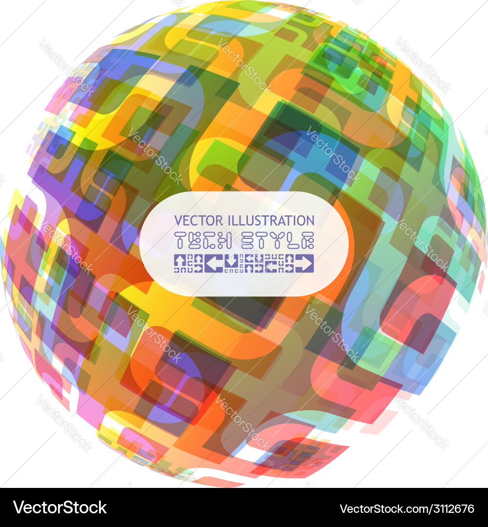 Abstract Colorful Sphere Pattern vector image