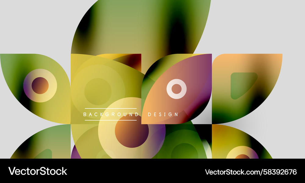 Abstract geometric shapes overlap creating Vector Image