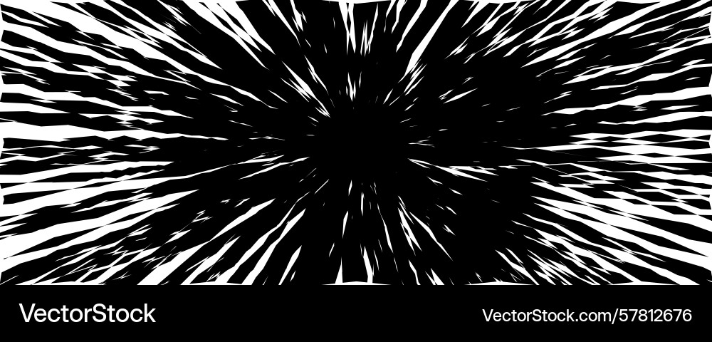 Black explosion speed lines effect with central Black explosion speed lines effect with central Vector Image