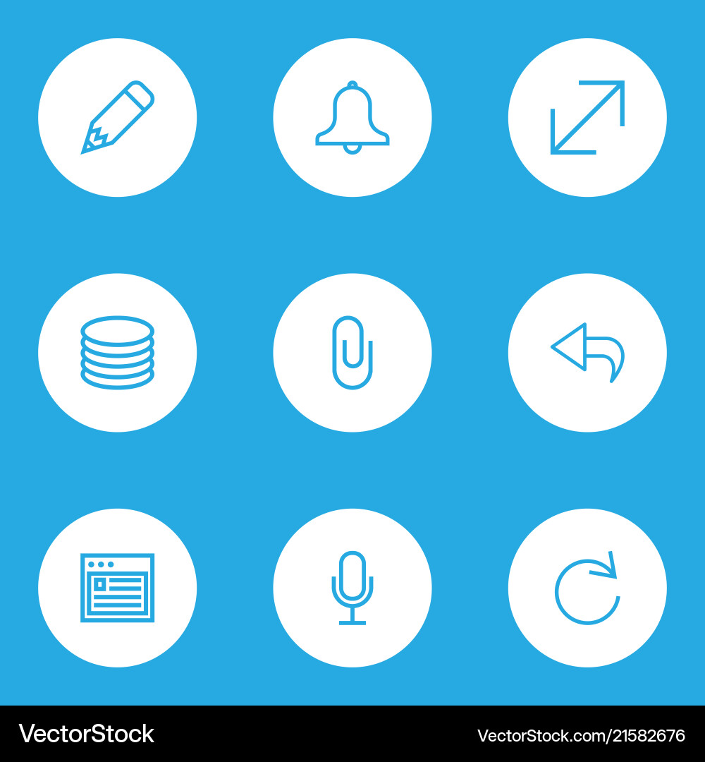 Interface icons line style set with return web Interface icons line style set with return web vector image