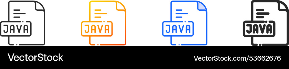Java iconthin linear gradient blue stroke Java iconthin linear gradient blue stroke vector image