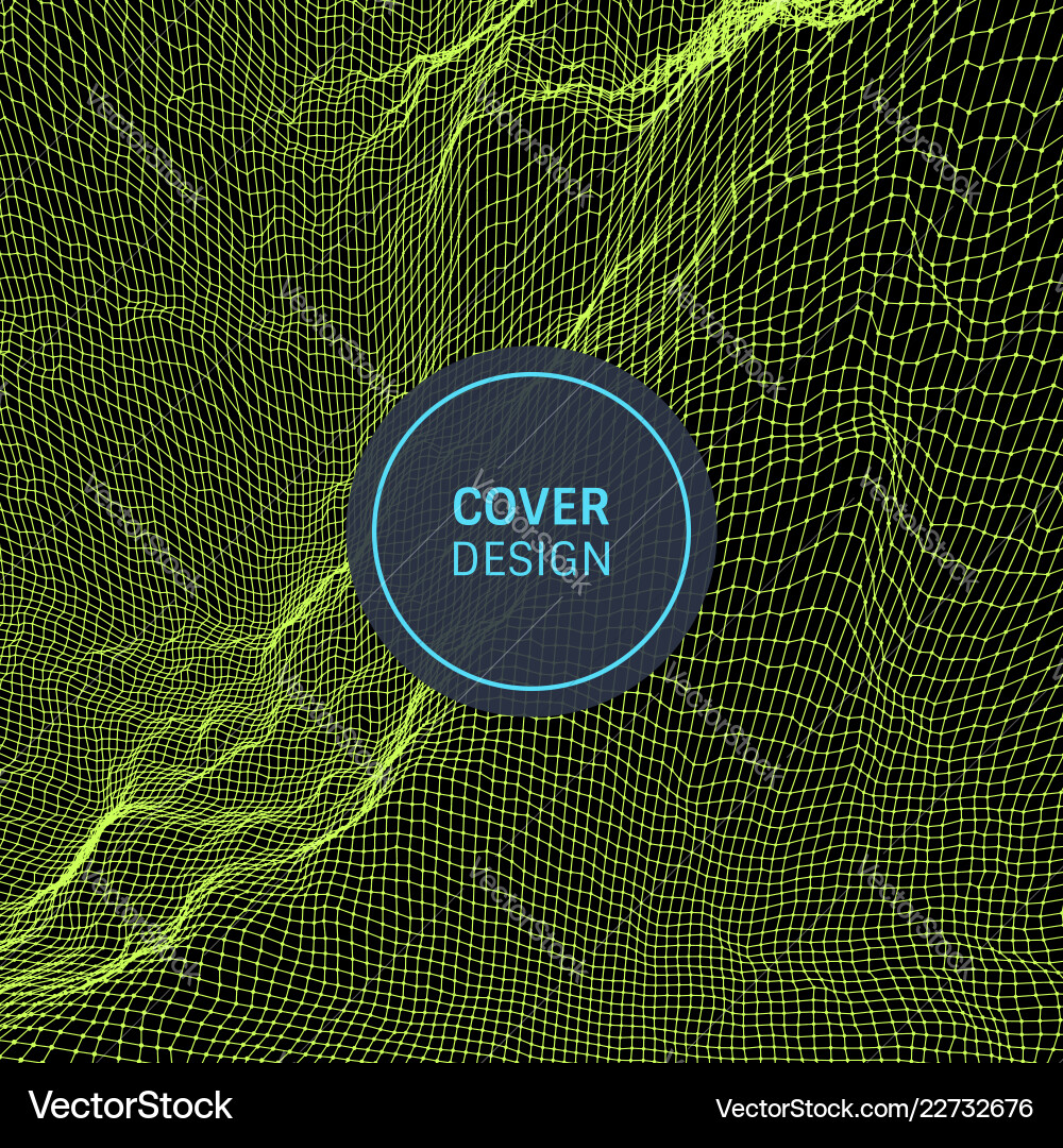 Lattice structure science technology 3d grid Lattice structure science technology 3d grid Vector Image