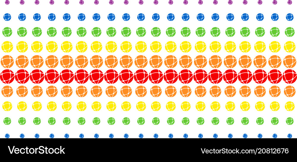 Network shape halftone spectral array vector image