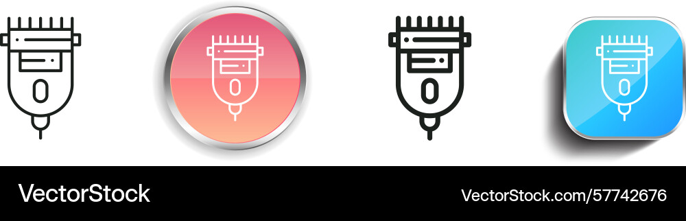 Razor icon thin linear regular and button style vector image