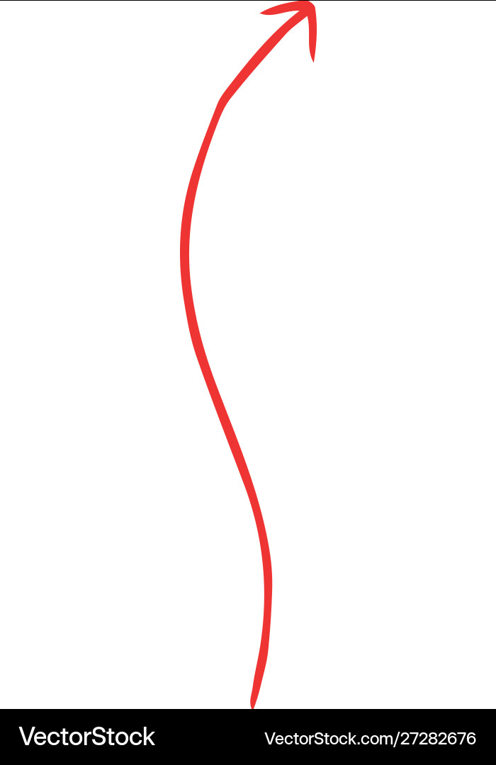 Red and simple thin arrow variation Vector Image