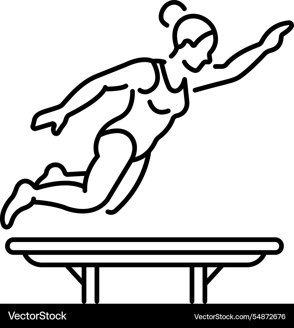 Springboard jump Vector Image
