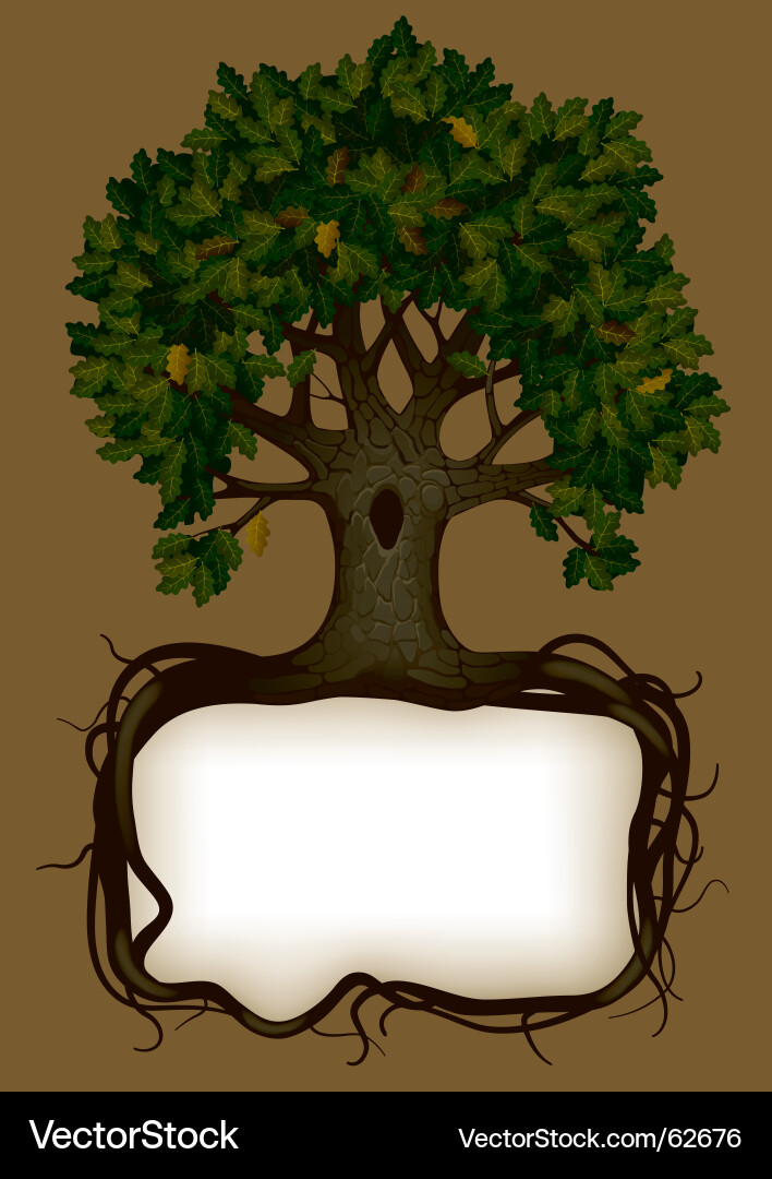 Tree Border Frame vector image