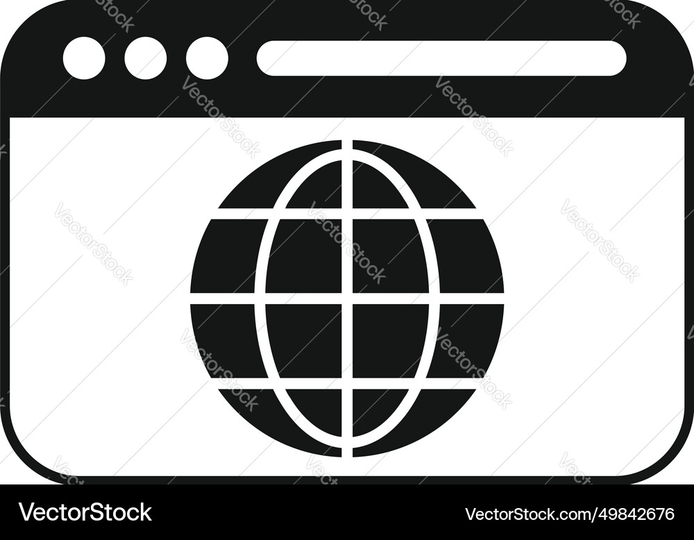 Web page internet icon simple data server Web page internet icon simple data server vector image