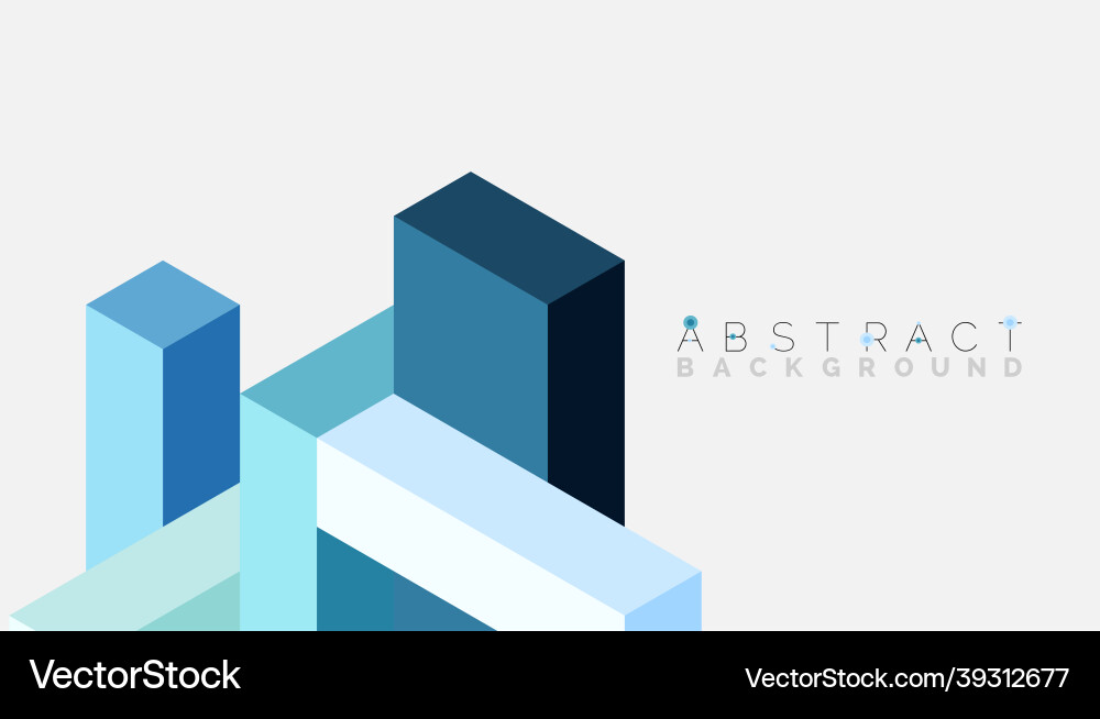 Abstract background 3d cubes cubic elements Vector Image