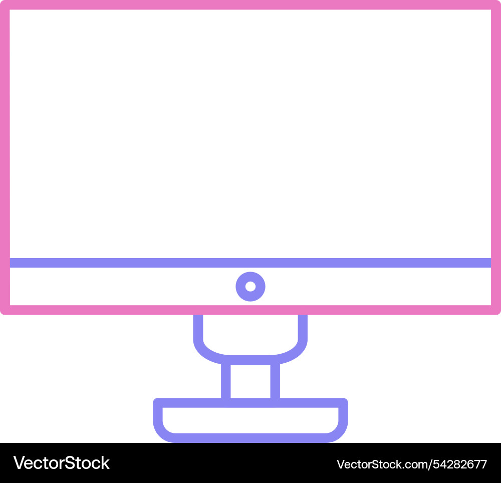 Computer line two colour icon Vector Image