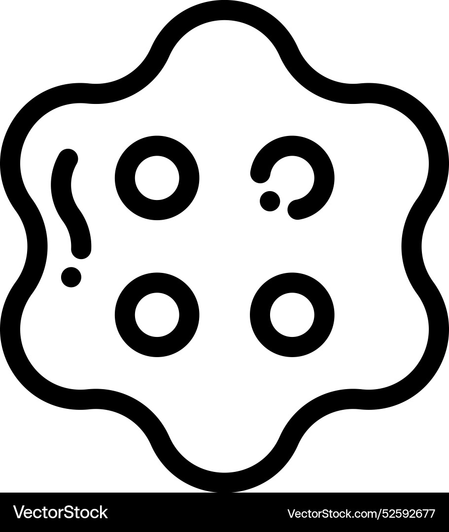 Cookie icon thin linear style design isolated Cookie icon thin linear style design isolated vector image