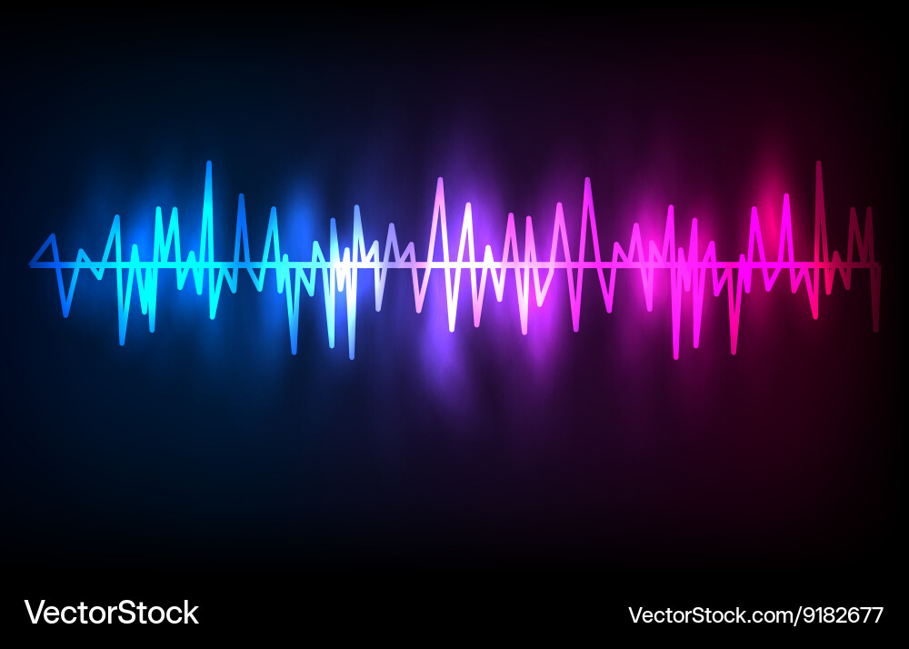 Digital Glowing Equalizer Display vector image