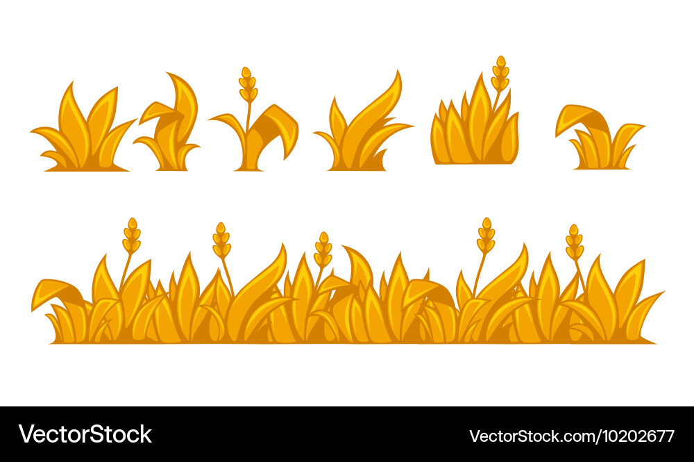 Ears of wheat horizontal border pattern Vector Image