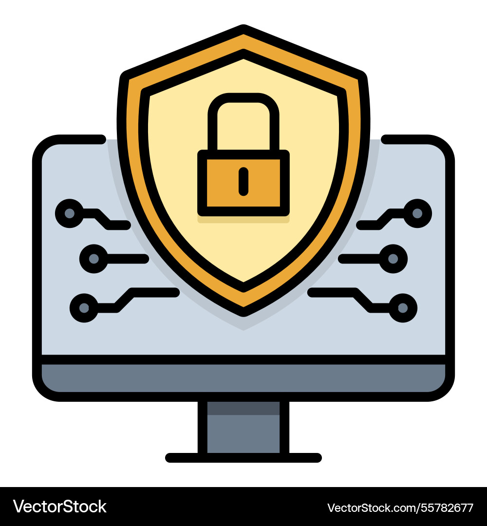 Encryption authentication color icon vector image