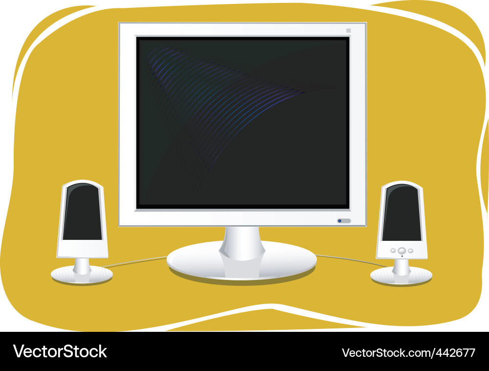 Flat screen computer Vector Image