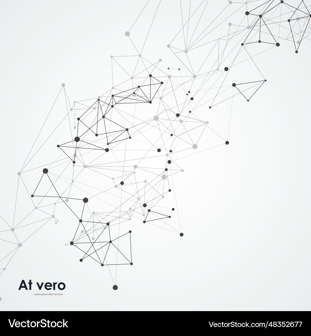 Geometric connected line and dots simple Geometric connected line and dots simple vector image