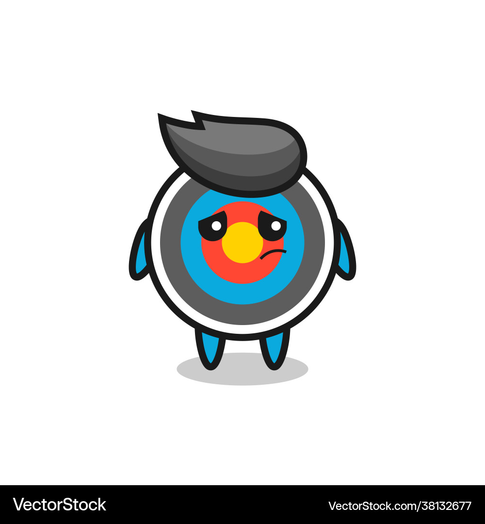 Lazy gesture target archery cartoon character Lazy gesture target archery cartoon character vector image