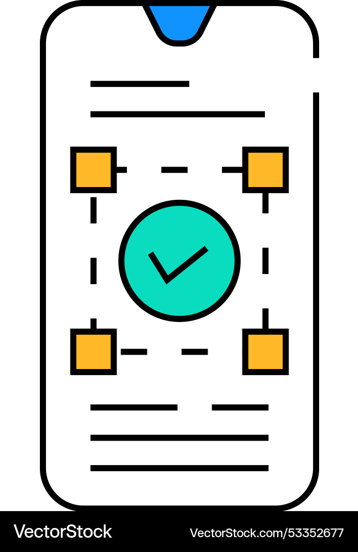 Mobile first indexing seo icon color Mobile first indexing seo icon color vector image
