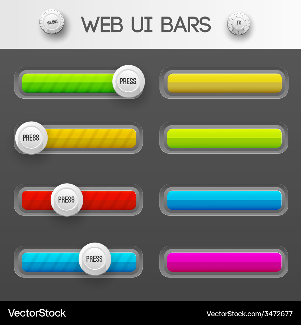 Modern Web UI Elements vector image
