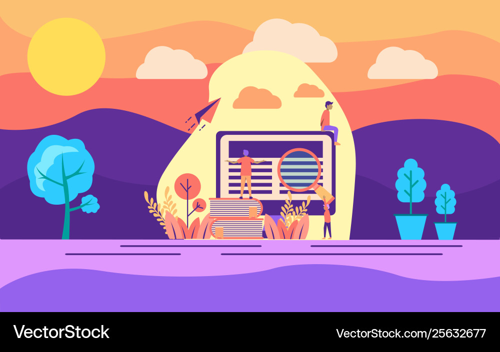 Moderne Flat Design Konzept Online-Bildung Moderne Flat Design Konzept Online-Bildung vektorbild