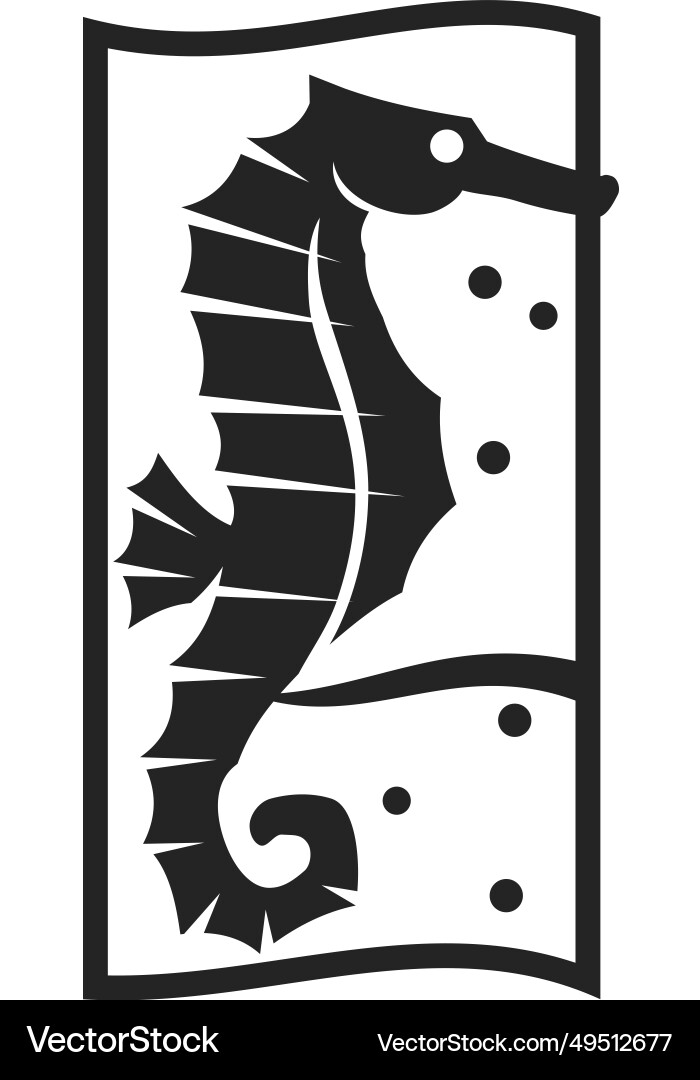 Sea Horse Logo Vorlage isoliert Markenidentität Sea Horse Logo Vorlage isoliert Markenidentität Vektorbild