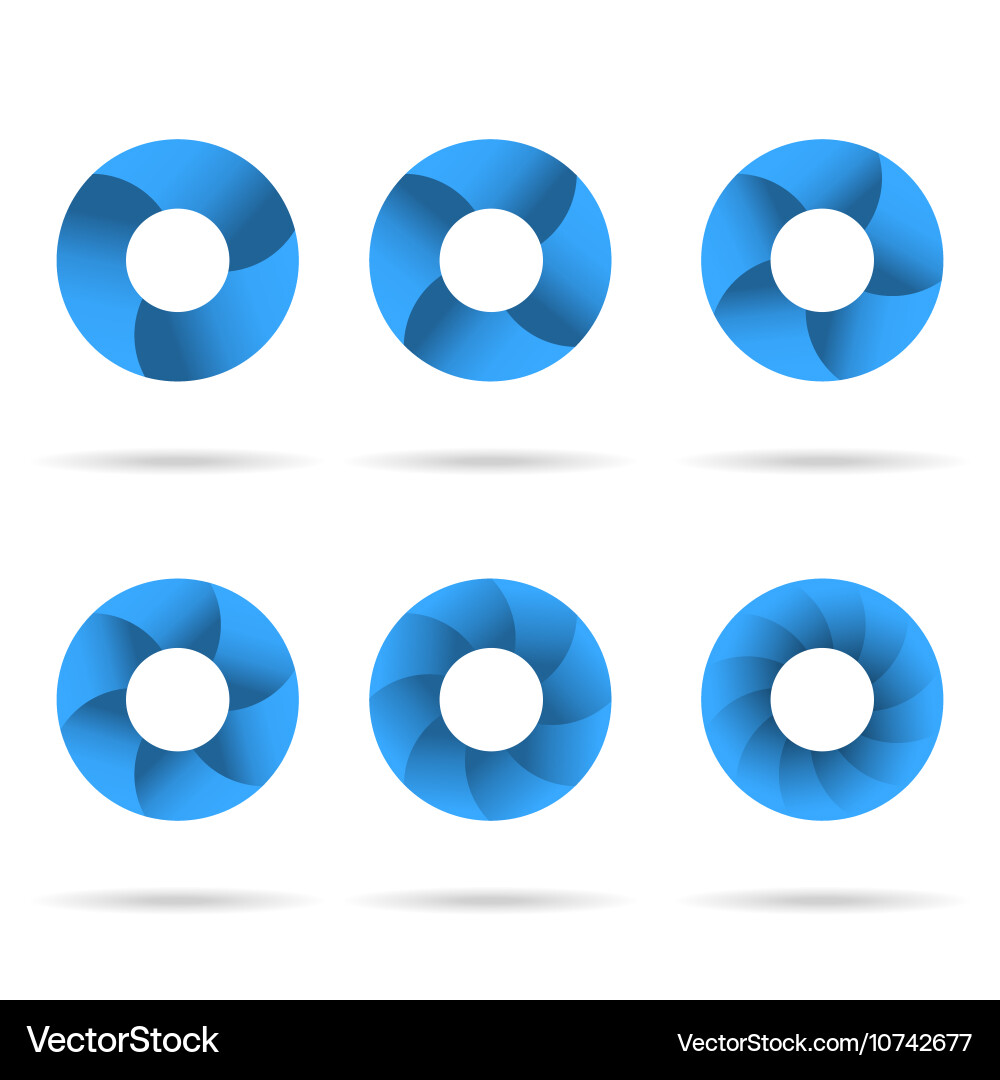 Segmented Circular Parts Set vector image