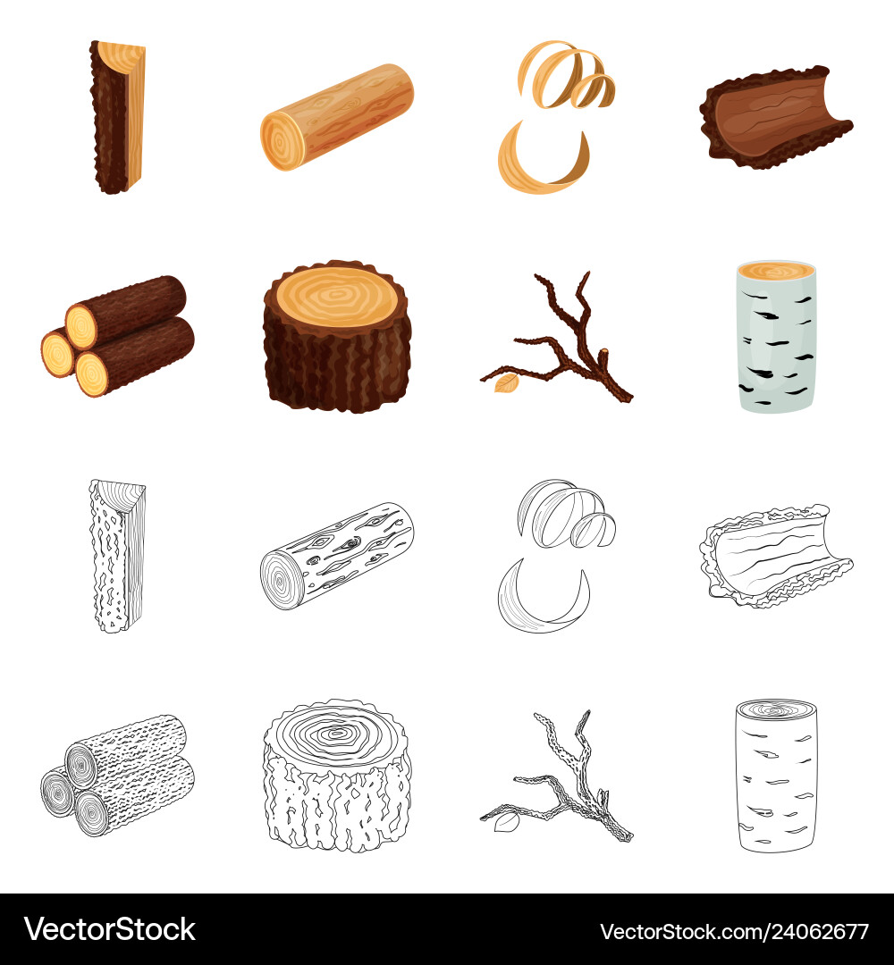 Tree and raw icon Tree and raw icon vector image