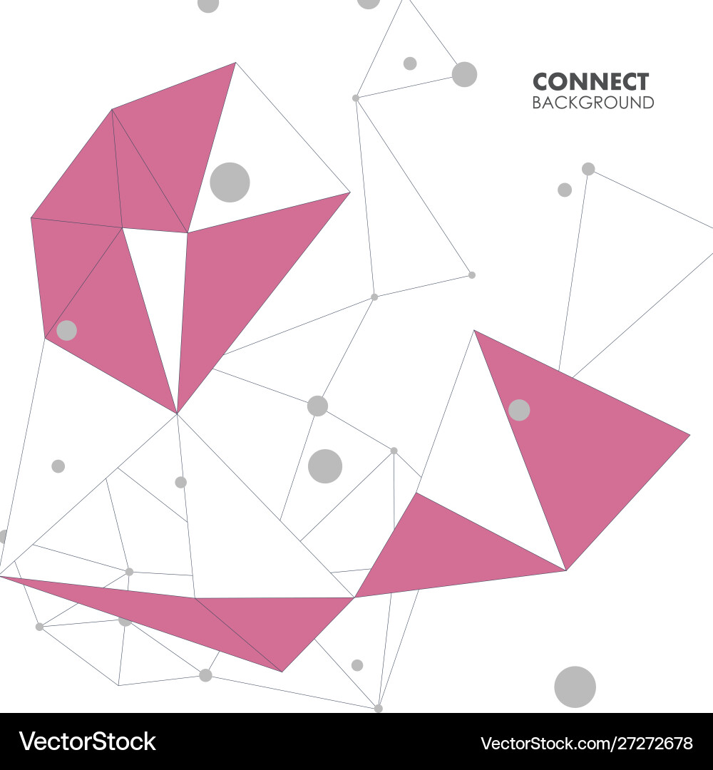 Abstract polygonal with connecting dots and lines Abstract polygonal with connecting dots and lines vector image