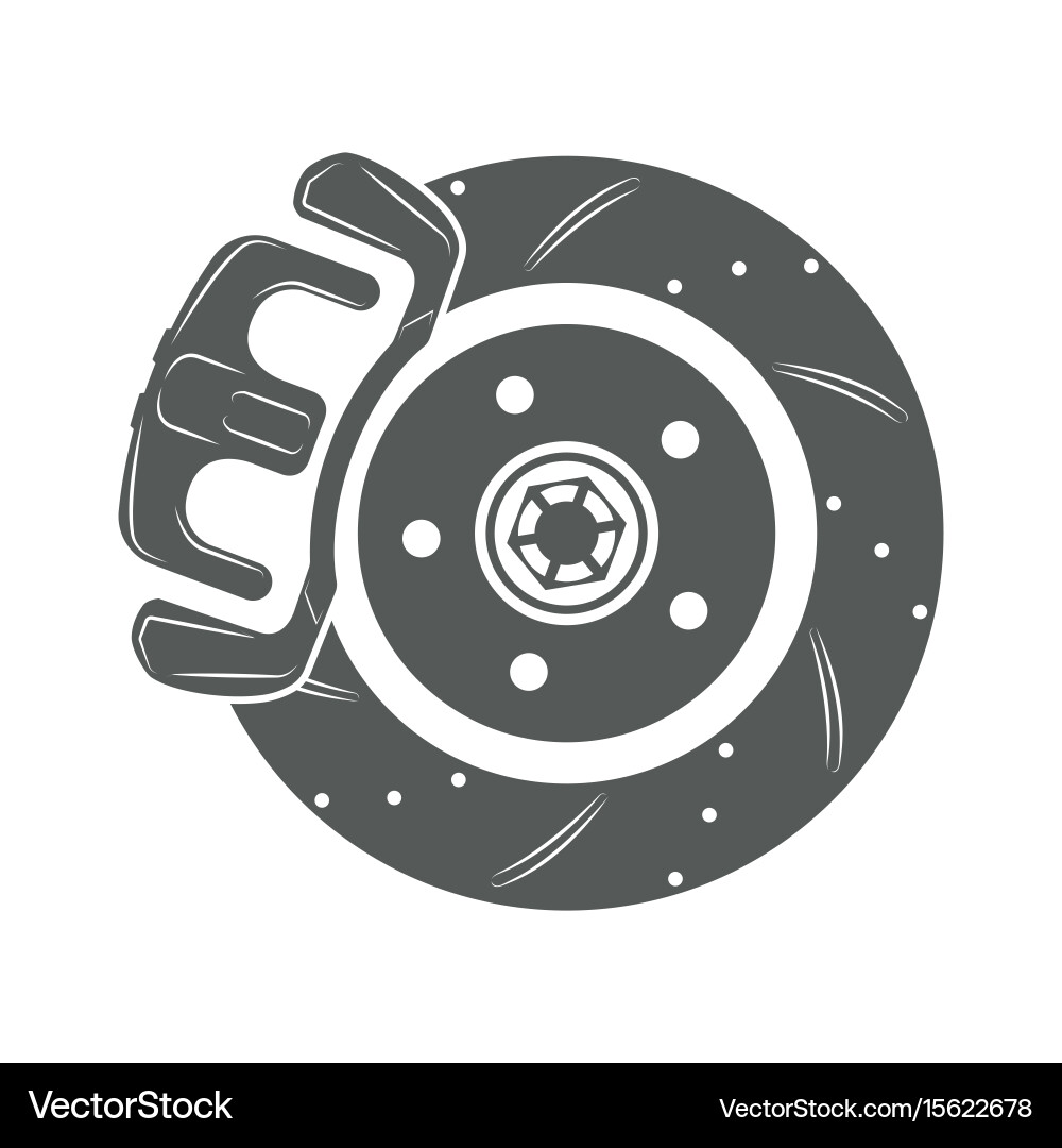 Brake disk icon vector image