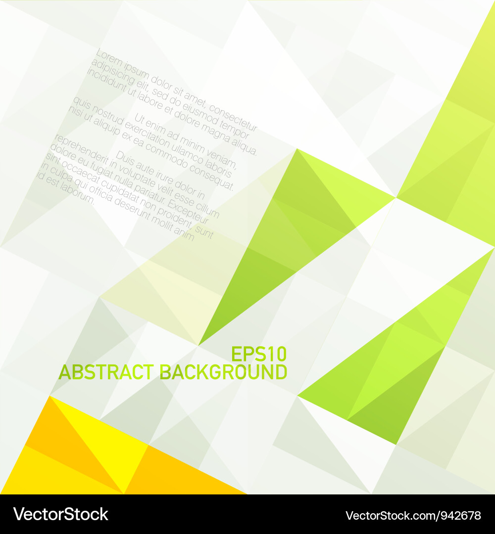 Geometric Abstract Green Background Vector Image