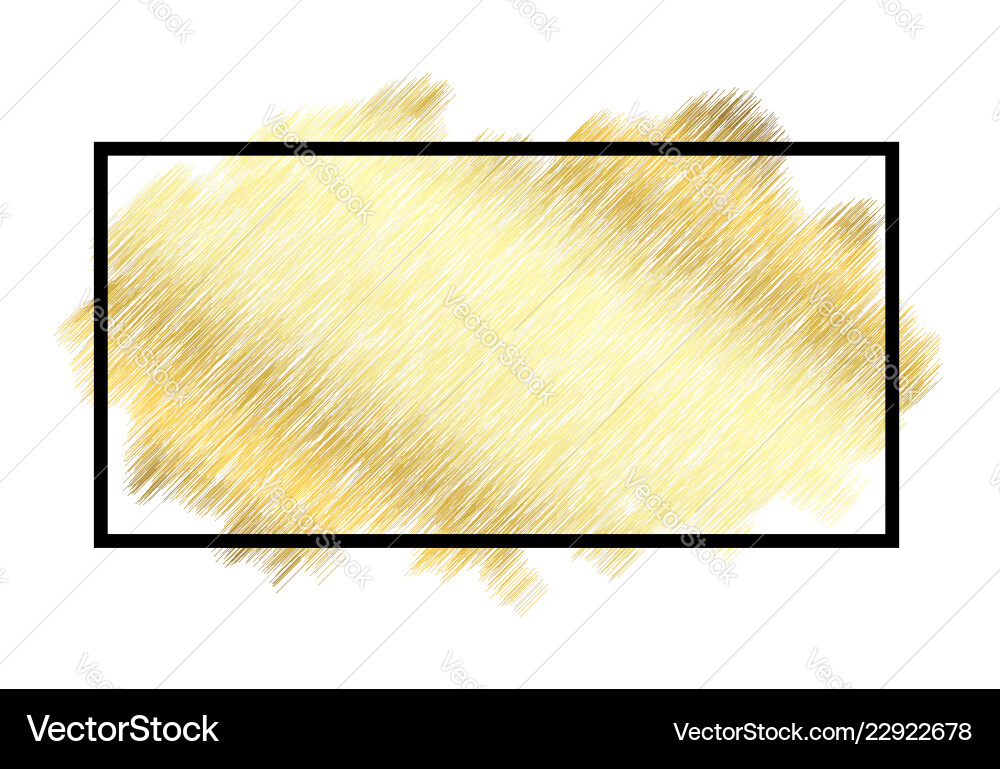 Gold metall texture black frame golden color Gold metall texture black frame golden color vector image
