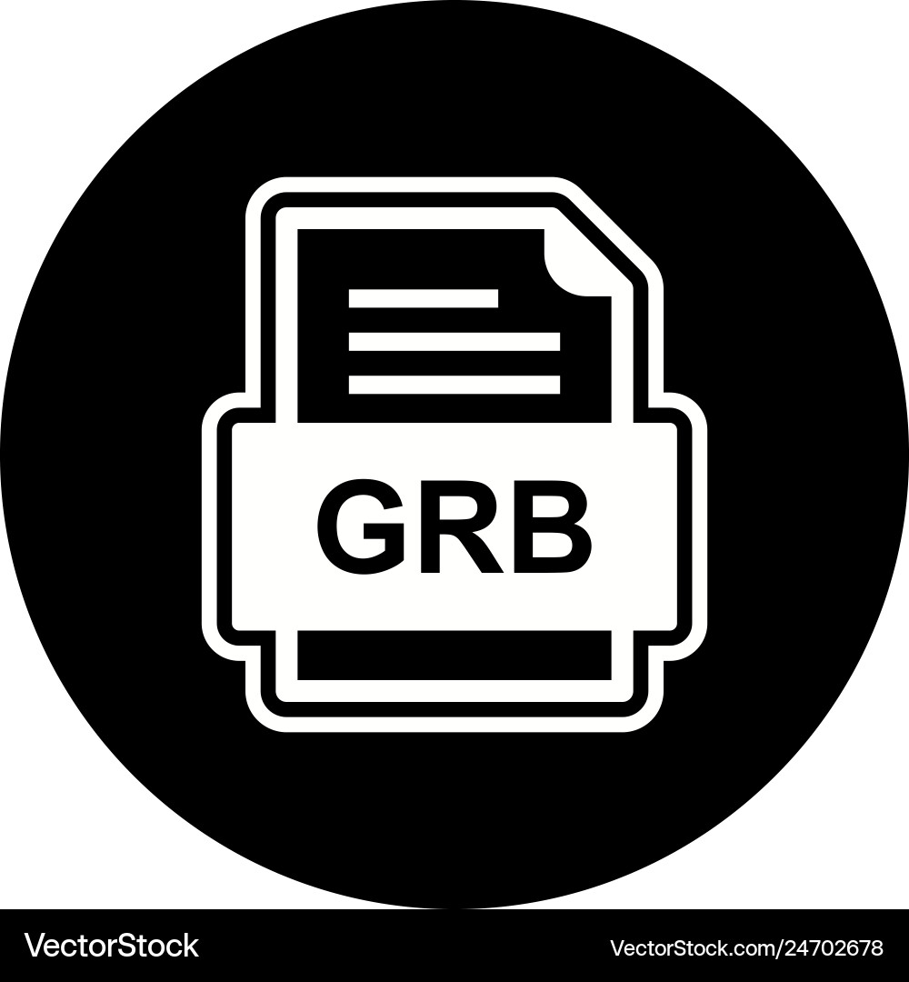 Grb file document icon vector image