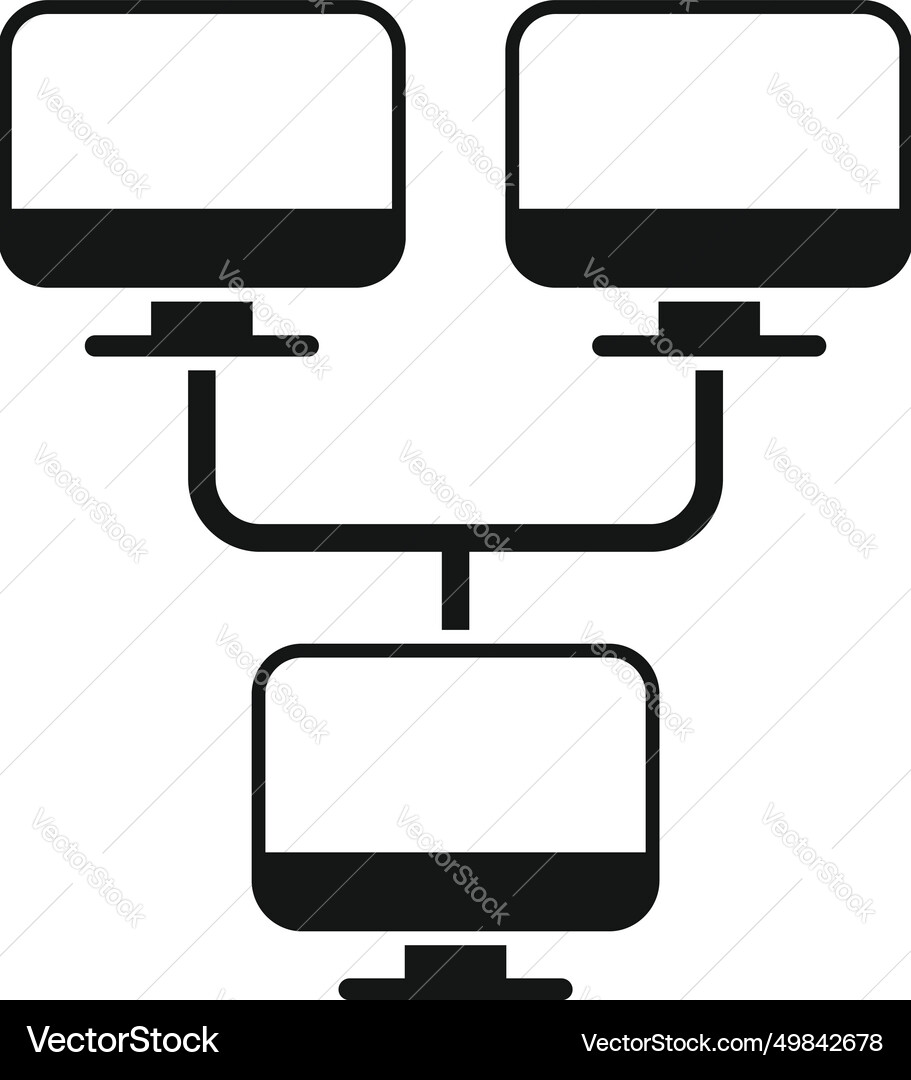 Internet computer network icon simple Internet computer network icon simple vector image
