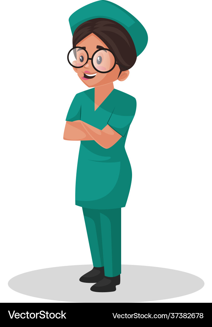 Krankenschwester Cartoon Charakter Krankenschwester Cartoon Charakter vektorbild