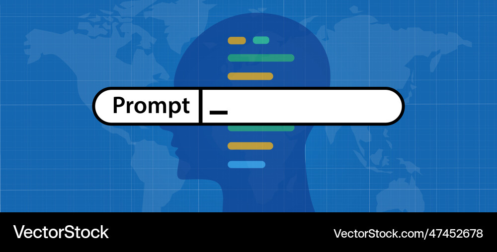 Prompt ai artificial intelligence query input vector image