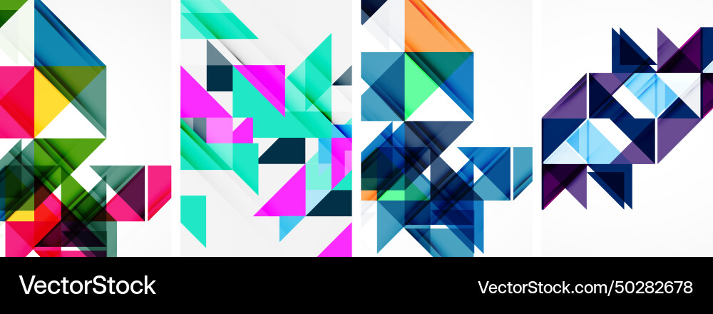 Set of abstract random triangle composition Set of abstract random triangle composition vector image