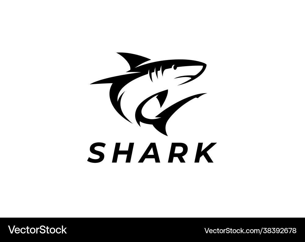 Shark Logo - Marine Icon – Royalty-Free Vector | VectorStock, image size:1000x794
