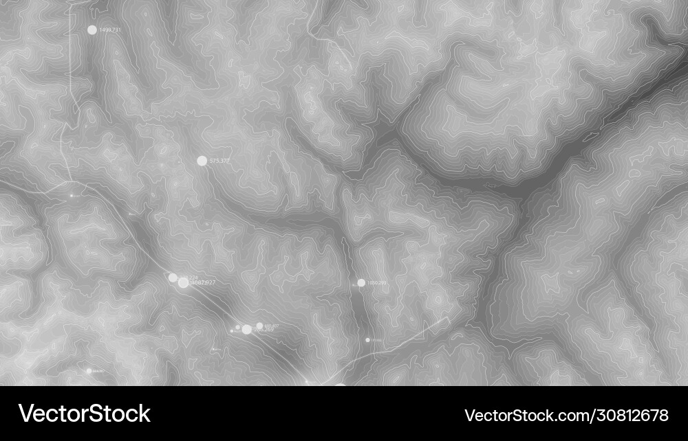 Terrain big data visualization futuristic map vector image
