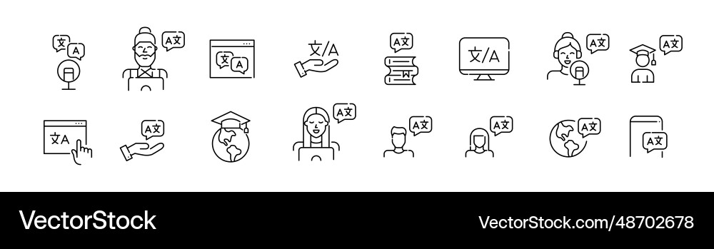 Translation and language learning apps Translation and language learning apps vector image