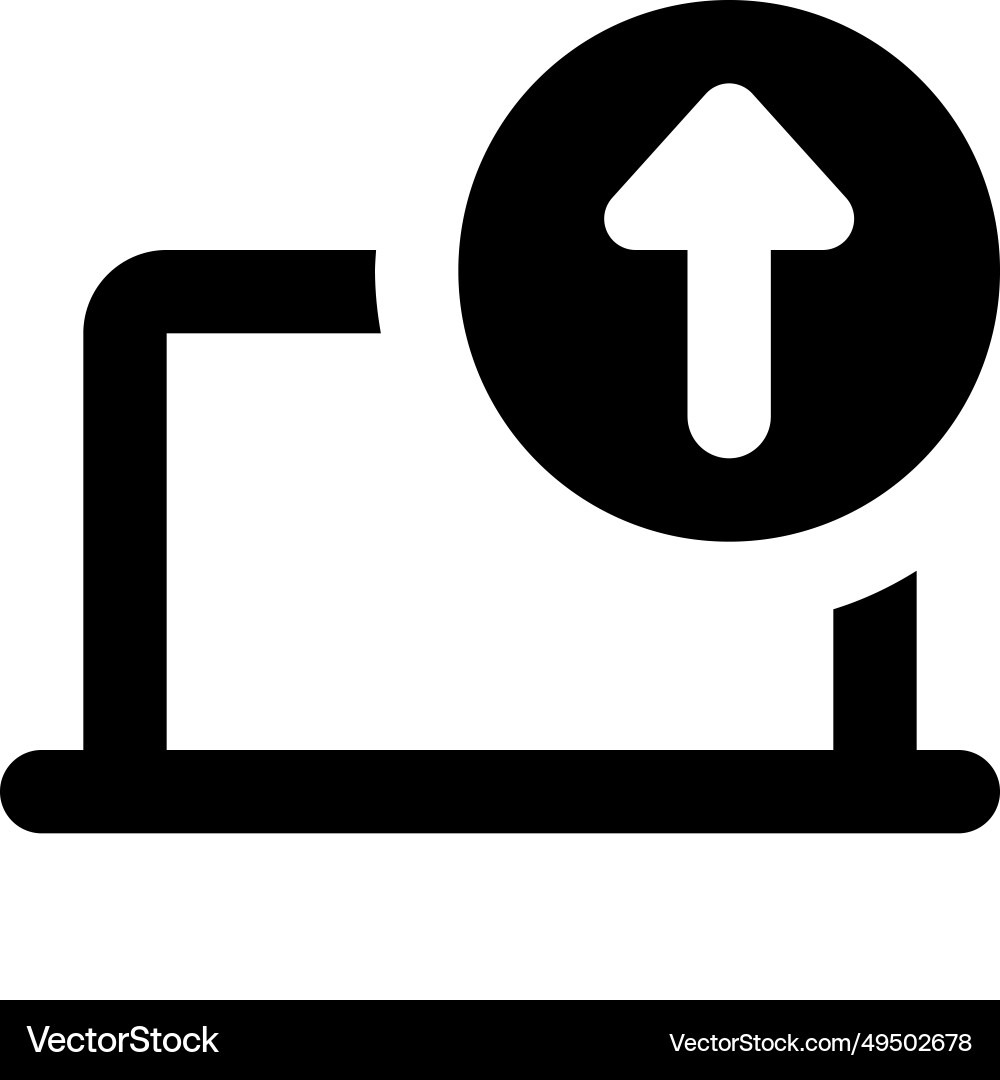 Uploading data from a laptop to another device vector image