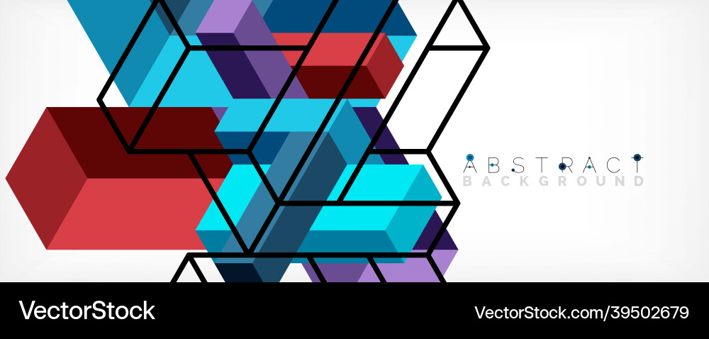 Abstract background 3d cubes cubic elements Abstract background 3d cubes cubic elements vector image